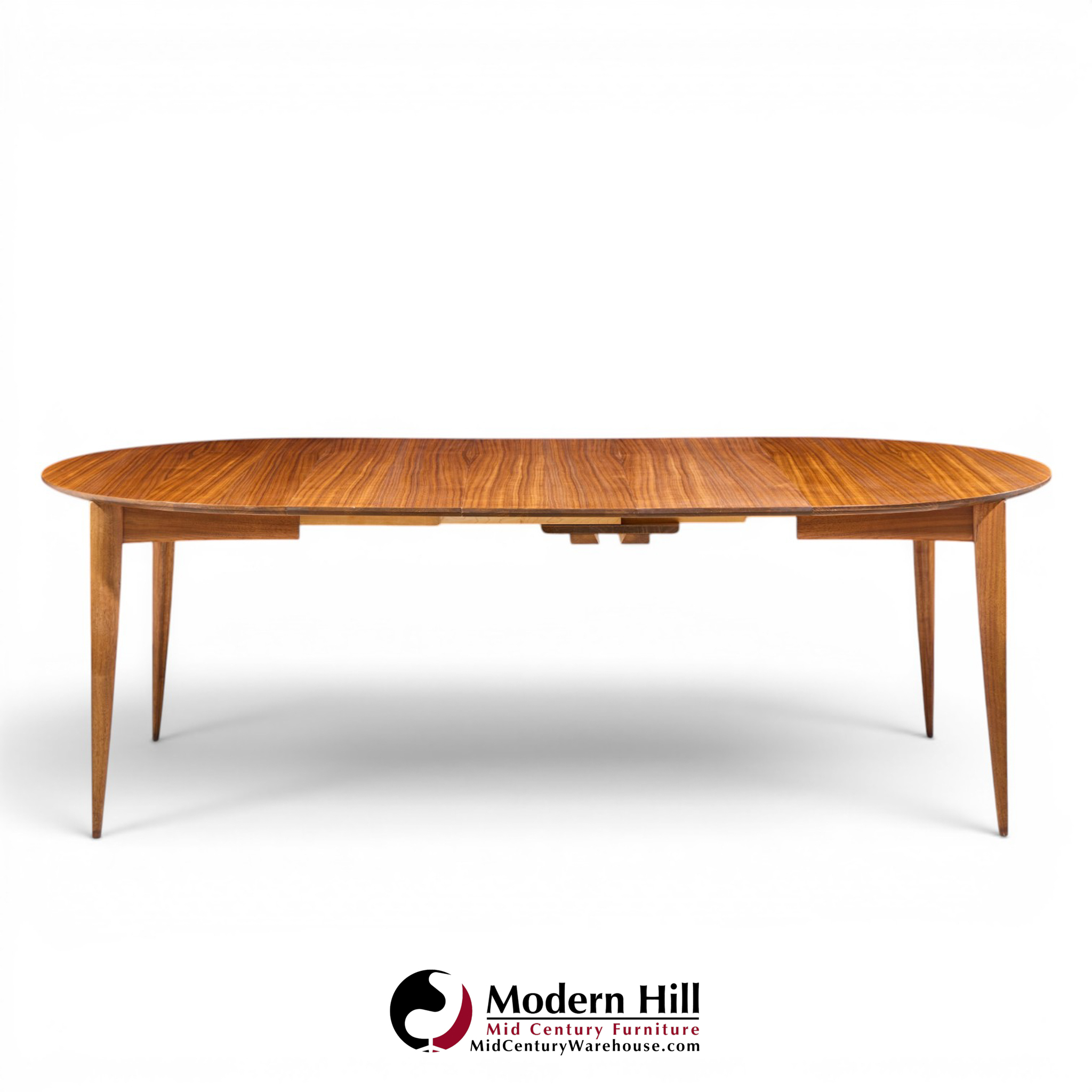 gio ponti for singer & sons model 2135 mid century walnut expanding dining table with 4 leaves