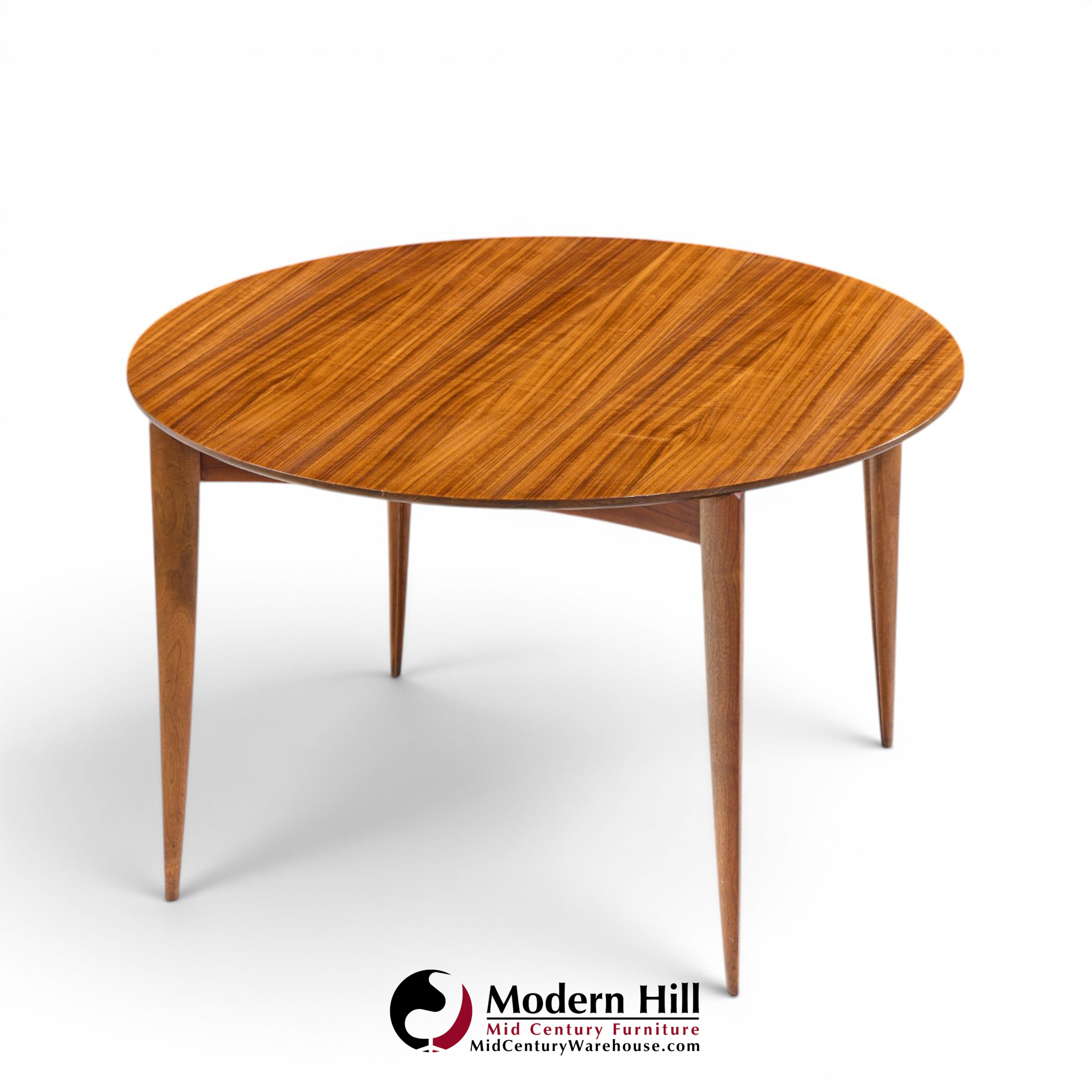 gio ponti for singer & sons model 2135 mid century walnut expanding dining table with 4 leaves