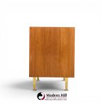 gio ponti for singer & sons model 2184 mid century walnut, cane and brass credenza