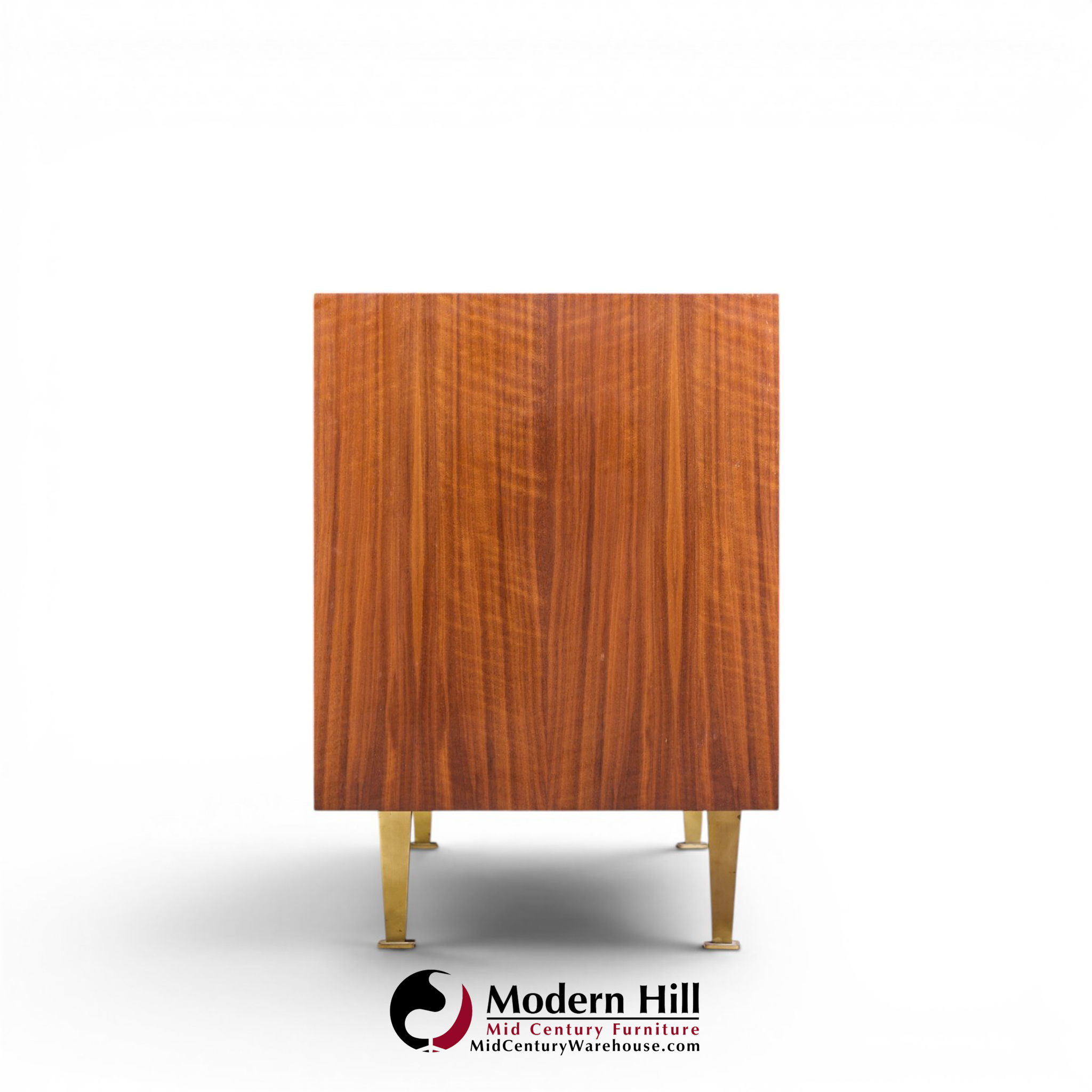 gio ponti for singer & sons model 2184 mid century walnut, cane and brass credenza