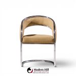 giotto stoppino style mid century chrome dining chairs - set of 8