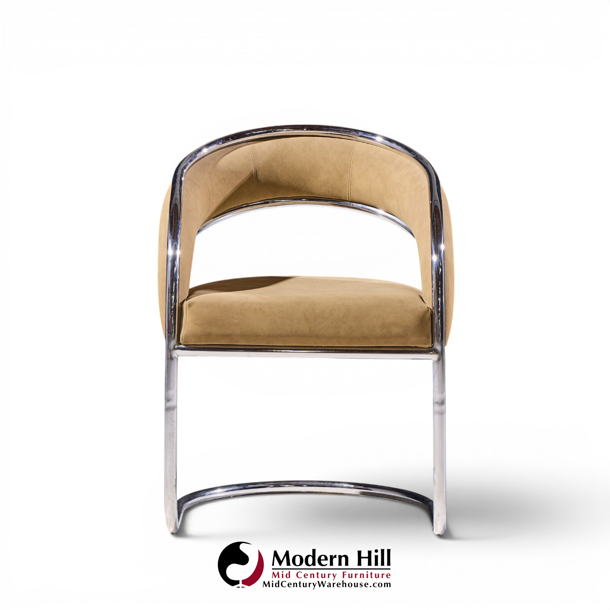 giotto stoppino style mid century chrome dining chairs - set of 8