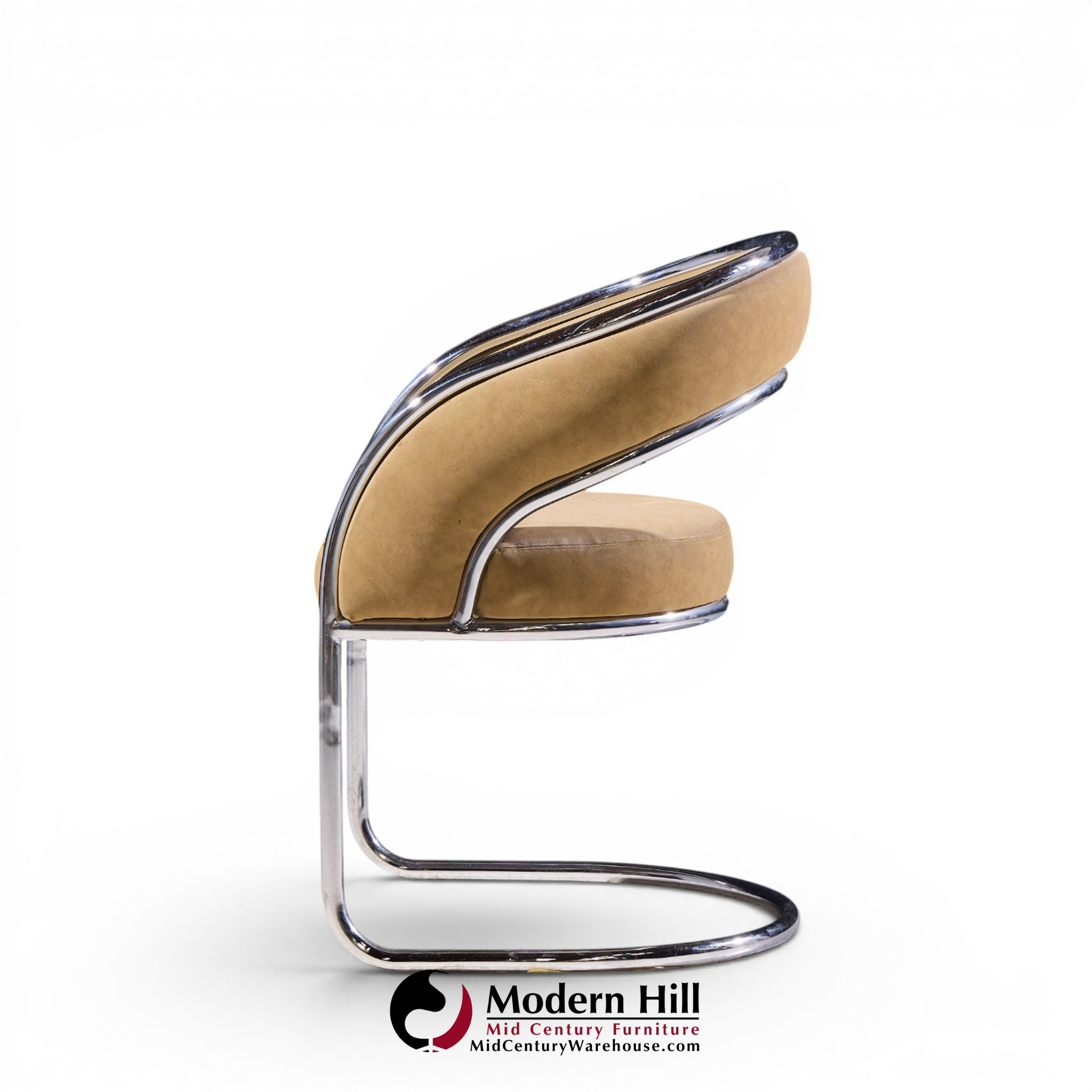 giotto stoppino style mid century chrome dining chairs - set of 8