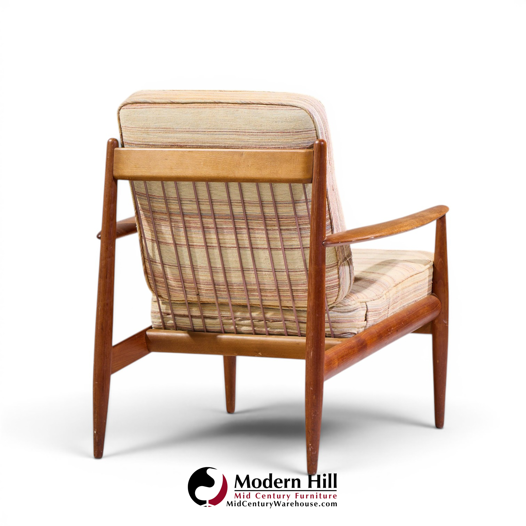 grete jalk for france and sons mid century danish teak lounge chairs - pair