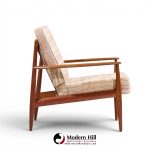 grete jalk for france and sons mid century danish teak lounge chairs - pair