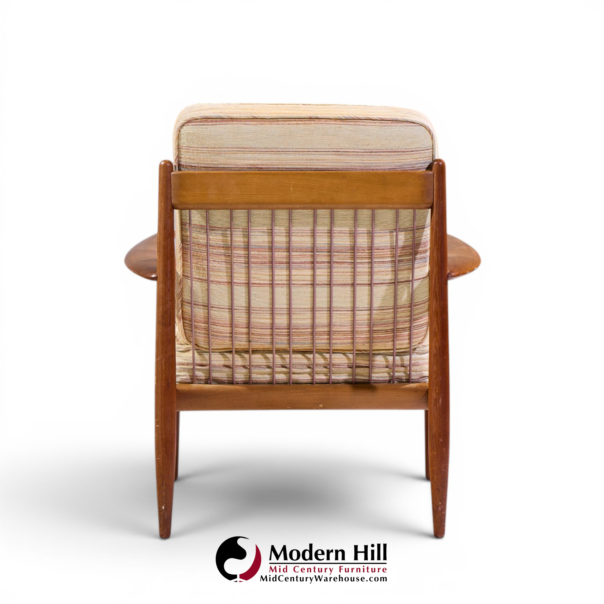 grete jalk for france and sons mid century danish teak lounge chairs - pair