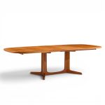 gudme møbelfabrik mid century teak expanding dining table with 2 leaves