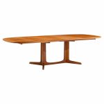 gudme møbelfabrik mid century teak expanding dining table with 2 leaves