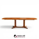gudme møbelfabrik mid century teak expanding dining table with 2 leaves