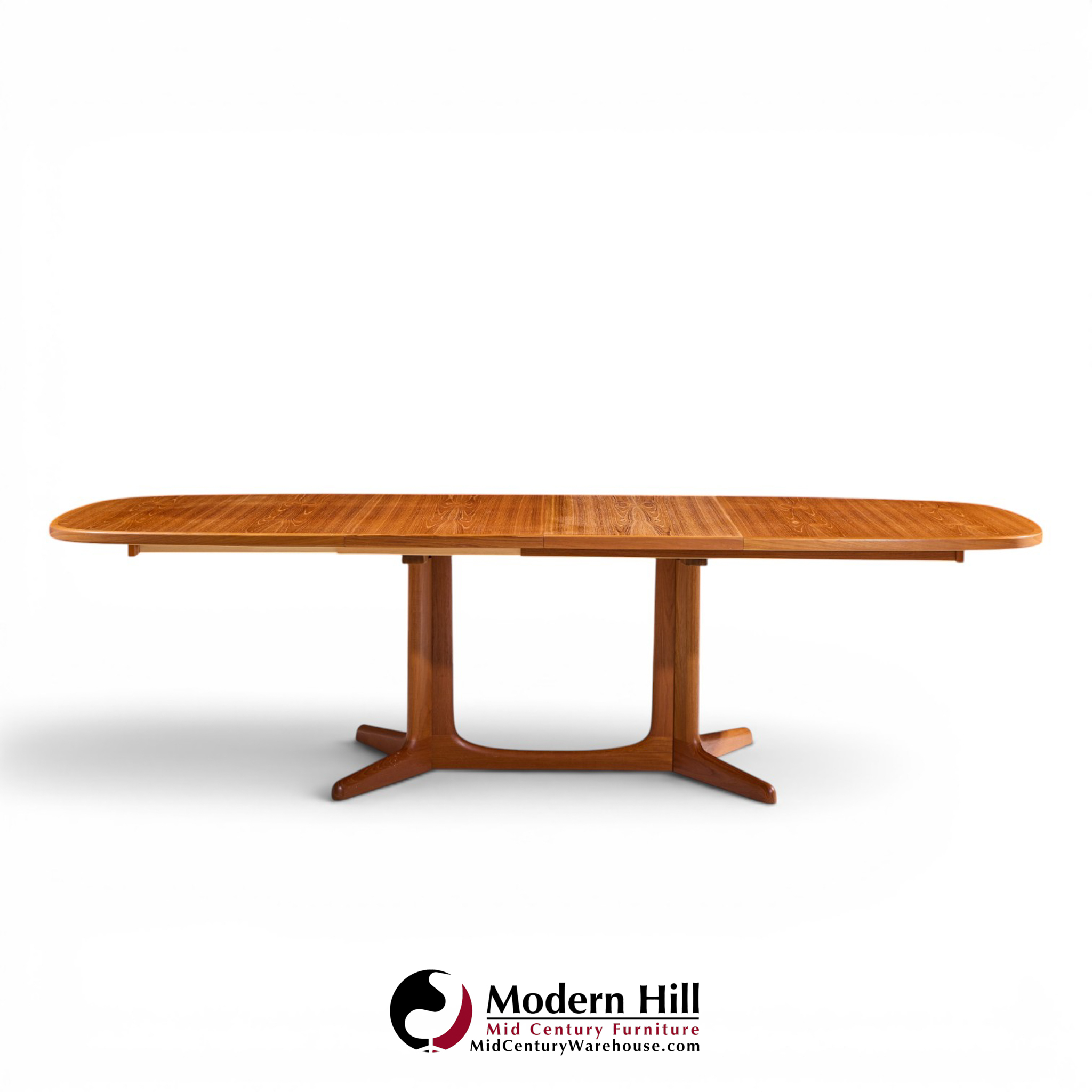 gudme møbelfabrik mid century teak expanding dining table with 2 leaves