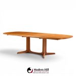 gudme møbelfabrik mid century teak expanding dining table with 2 leaves