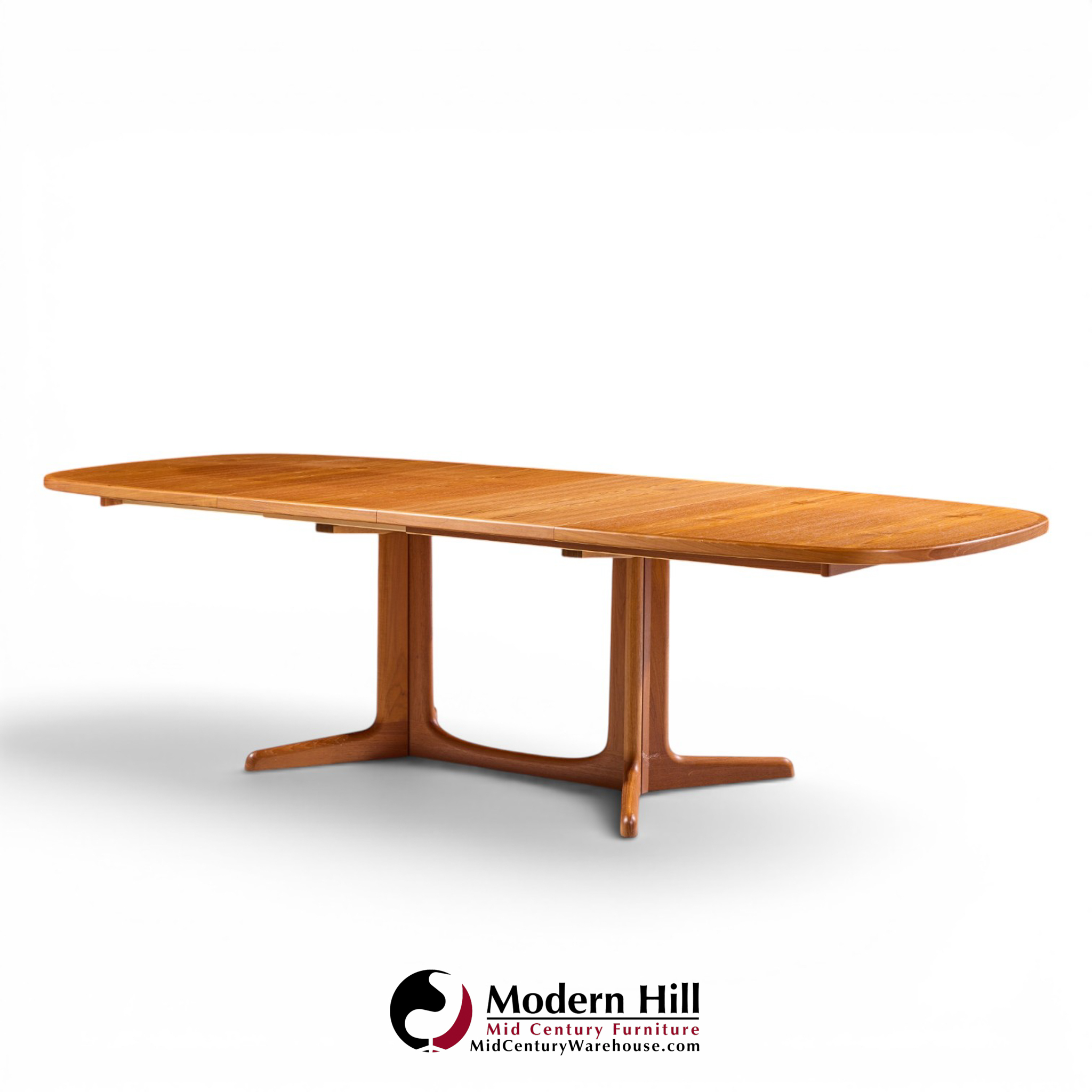 gudme møbelfabrik mid century teak expanding dining table with 2 leaves