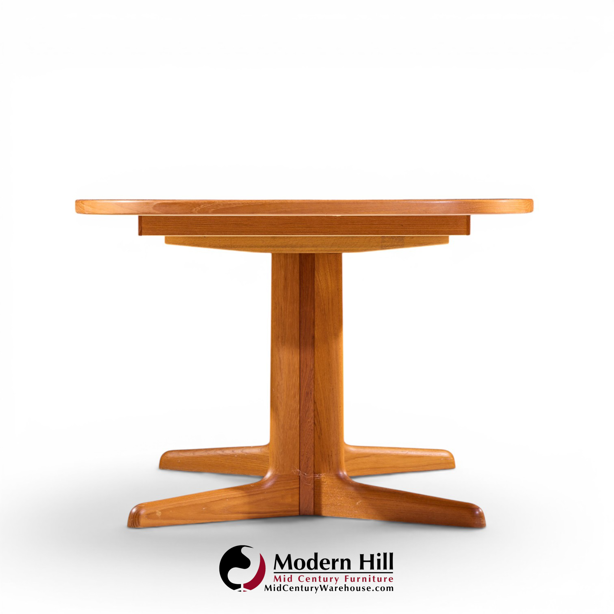 gudme møbelfabrik mid century teak expanding dining table with 2 leaves