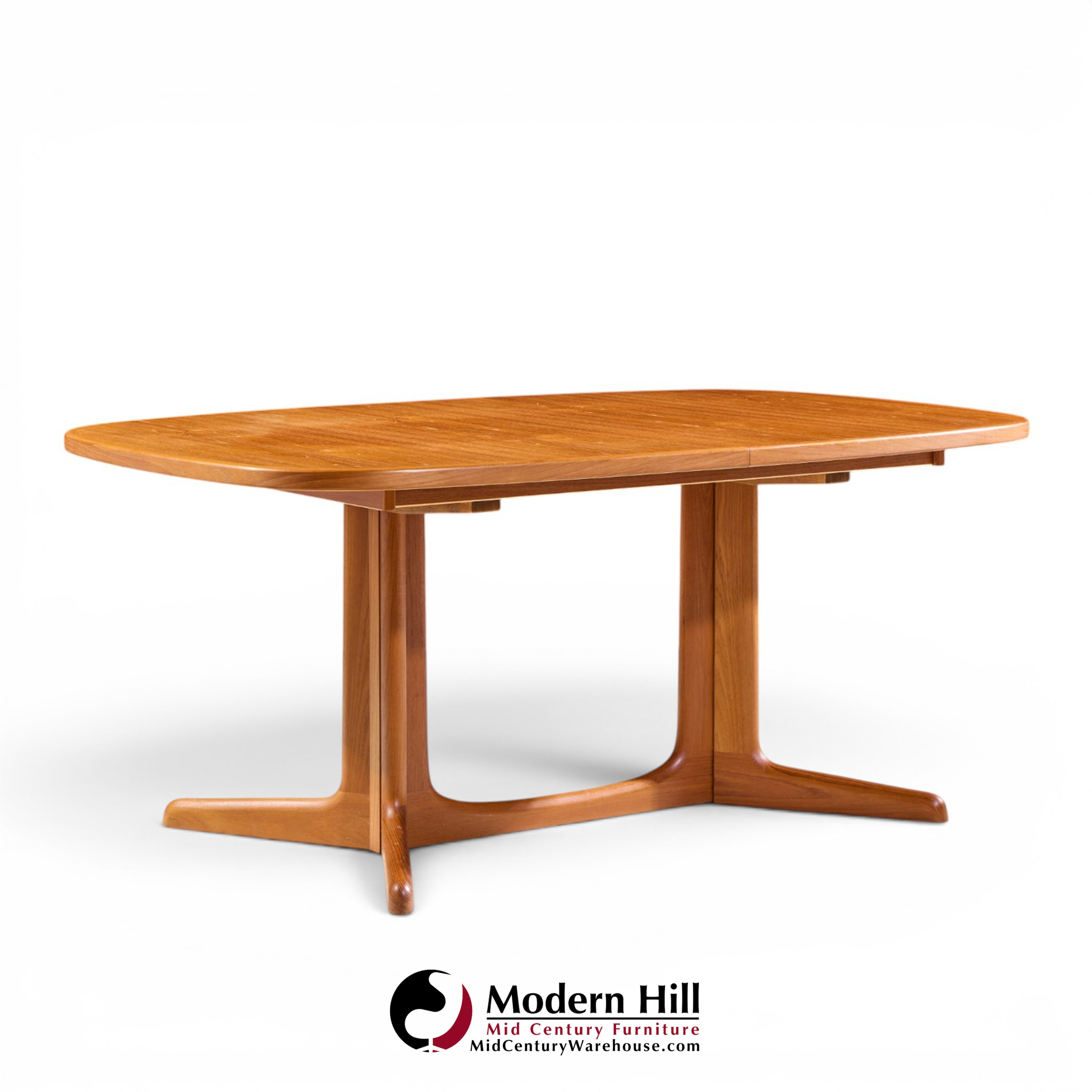 gudme møbelfabrik mid century teak expanding dining table with 2 leaves