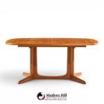 gudme møbelfabrik mid century teak expanding dining table with 2 leaves