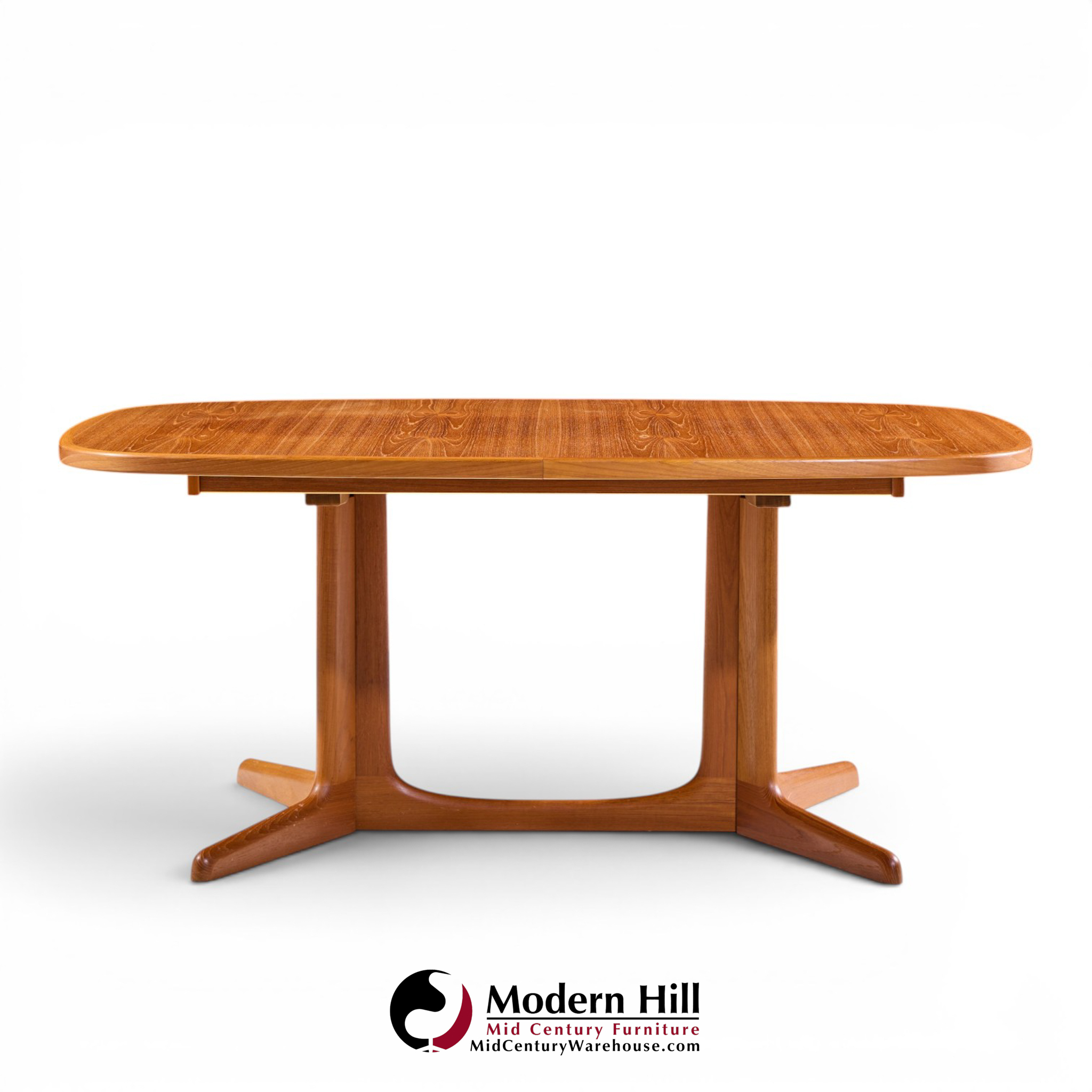 gudme møbelfabrik mid century teak expanding dining table with 2 leaves