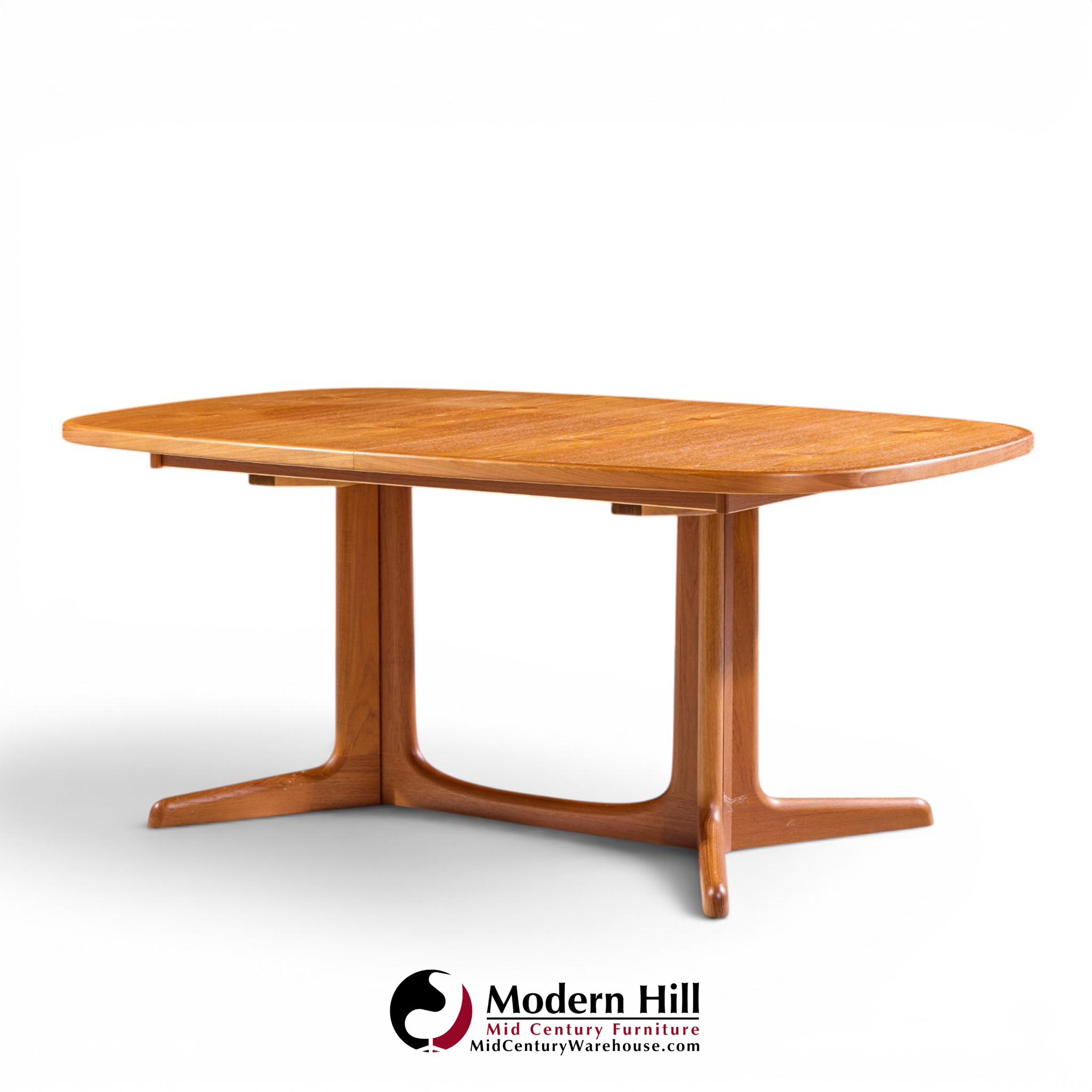 gudme møbelfabrik mid century teak expanding dining table with 2 leaves