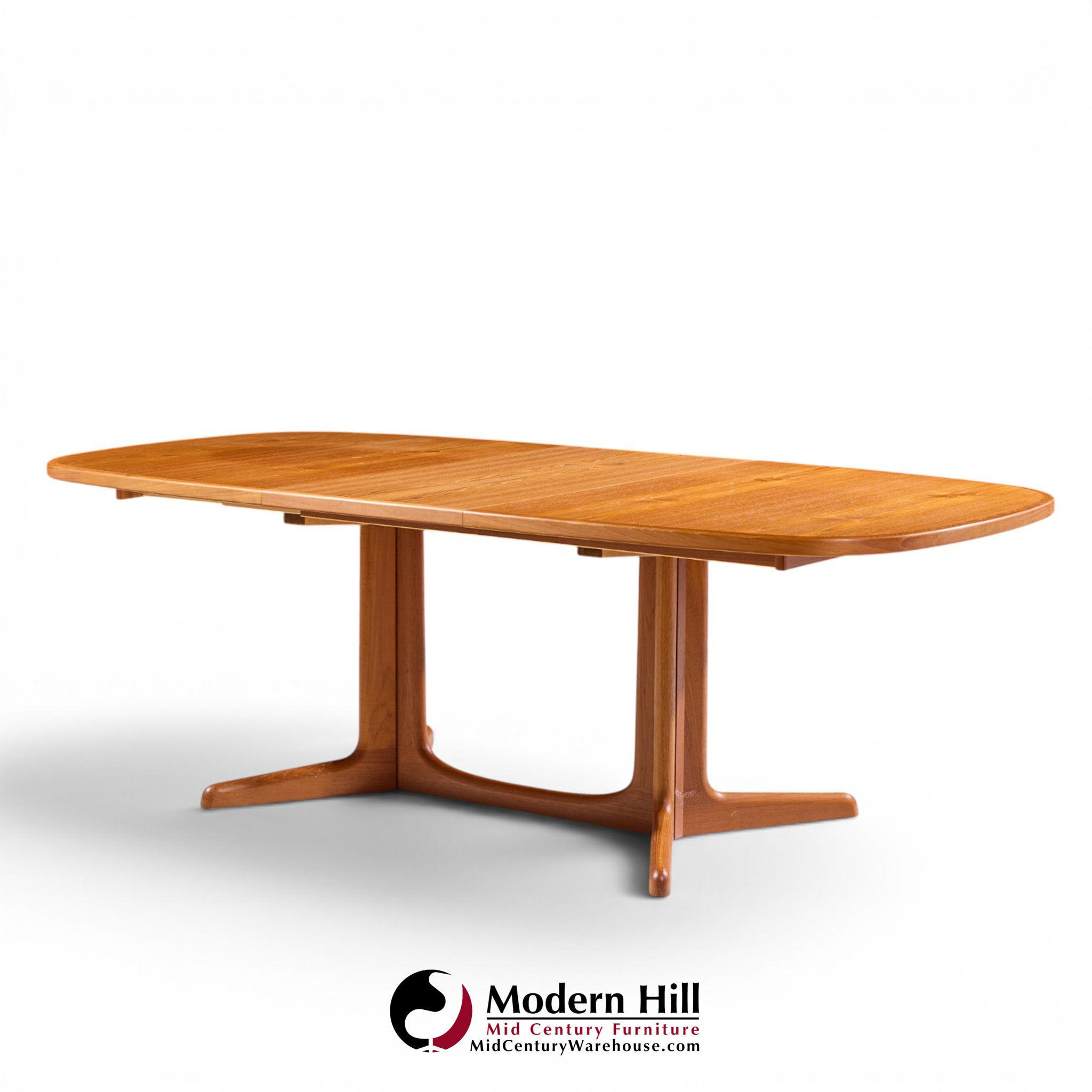 gudme møbelfabrik mid century teak expanding dining table with 2 leaves