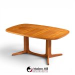 gudme møbelfabrik mid century teak expanding dining table with 2 leaves