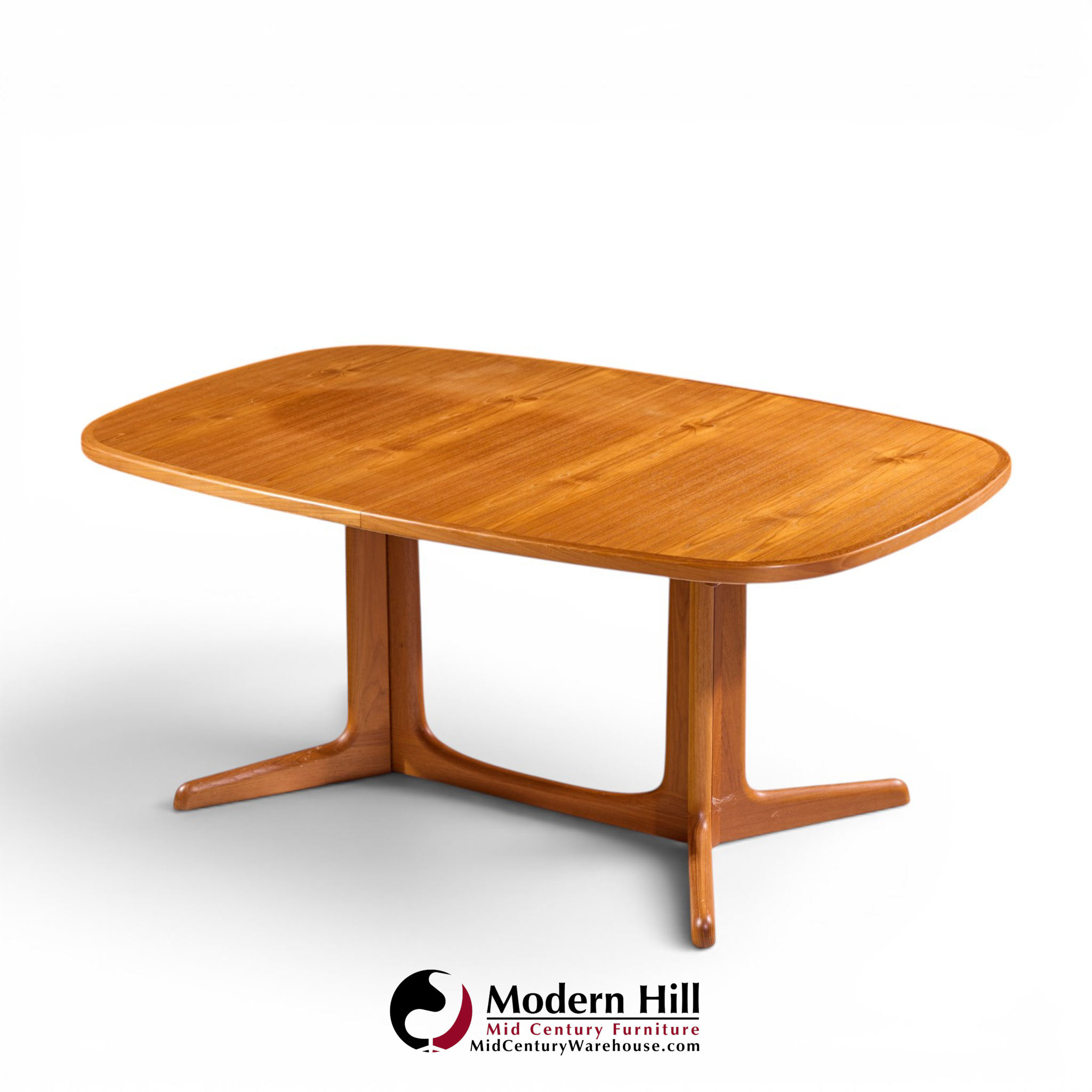 gudme møbelfabrik mid century teak expanding dining table with 2 leaves