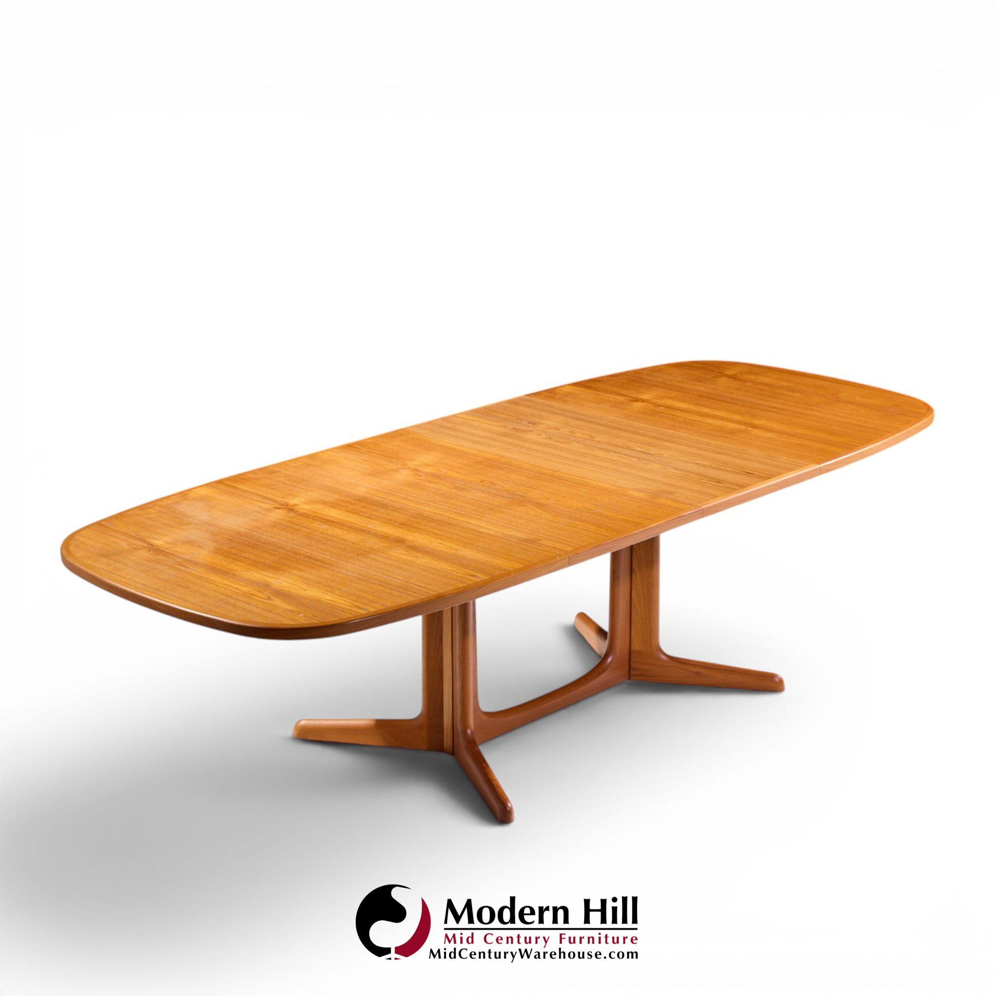 gudme møbelfabrik mid century teak expanding dining table with 2 leaves