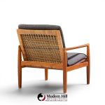 hans olsen for juul kristensen model 519 mid century danish teak and cane chairs - pair