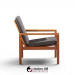 hans olsen for juul kristensen model 519 mid century danish teak and cane chairs - pair