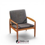 hans olsen for juul kristensen model 519 mid century danish teak and cane chairs - pair