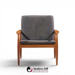 hans olsen for juul kristensen model 519 mid century danish teak and cane chairs - pair