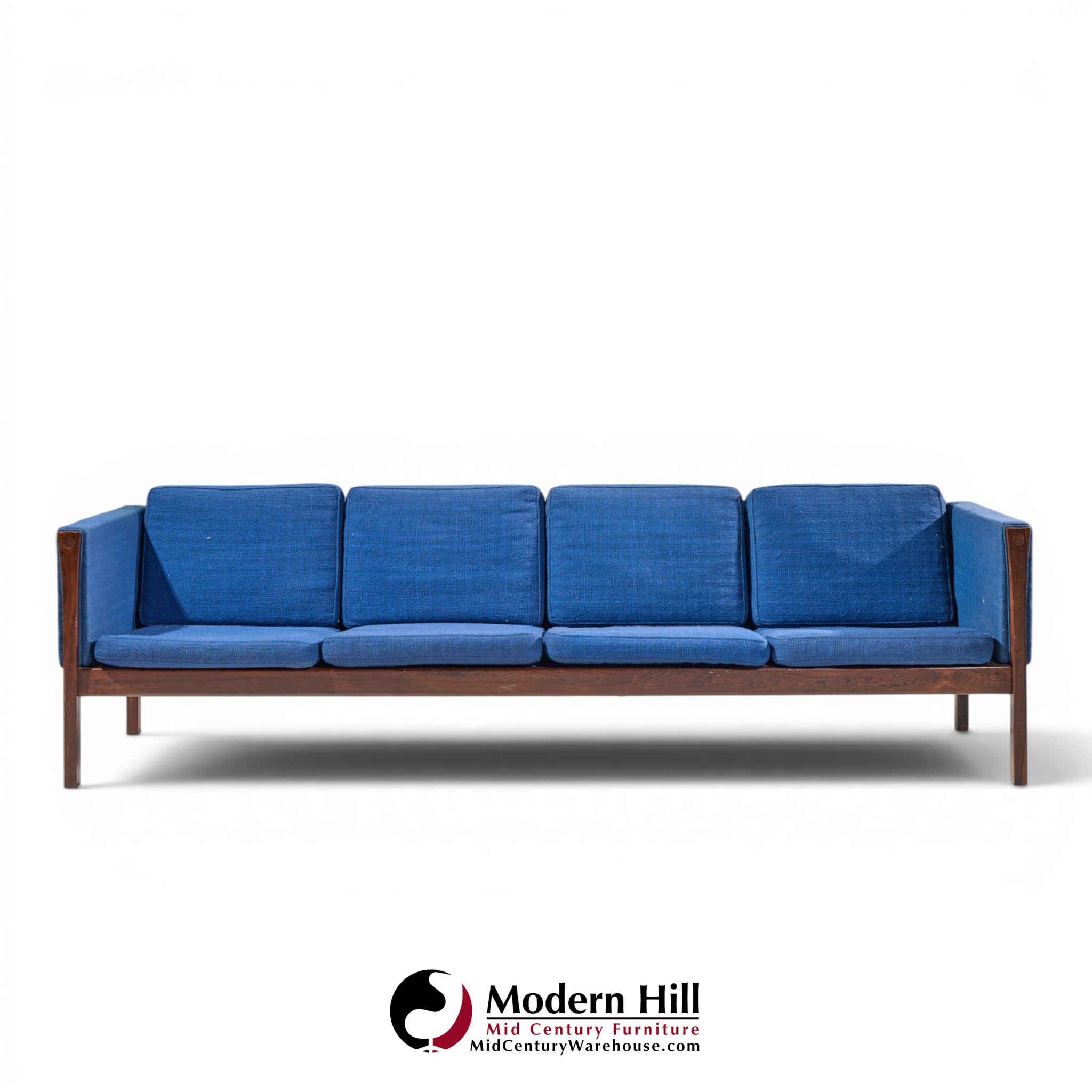 hans wegner for ap stolen ap62 mid century rosewood 4 seater sofa