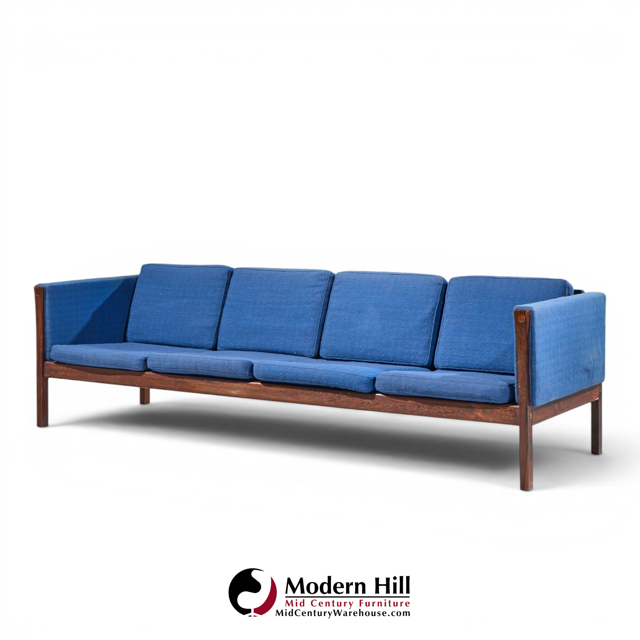 hans wegner for ap stolen ap62 mid century rosewood 4 seater sofa