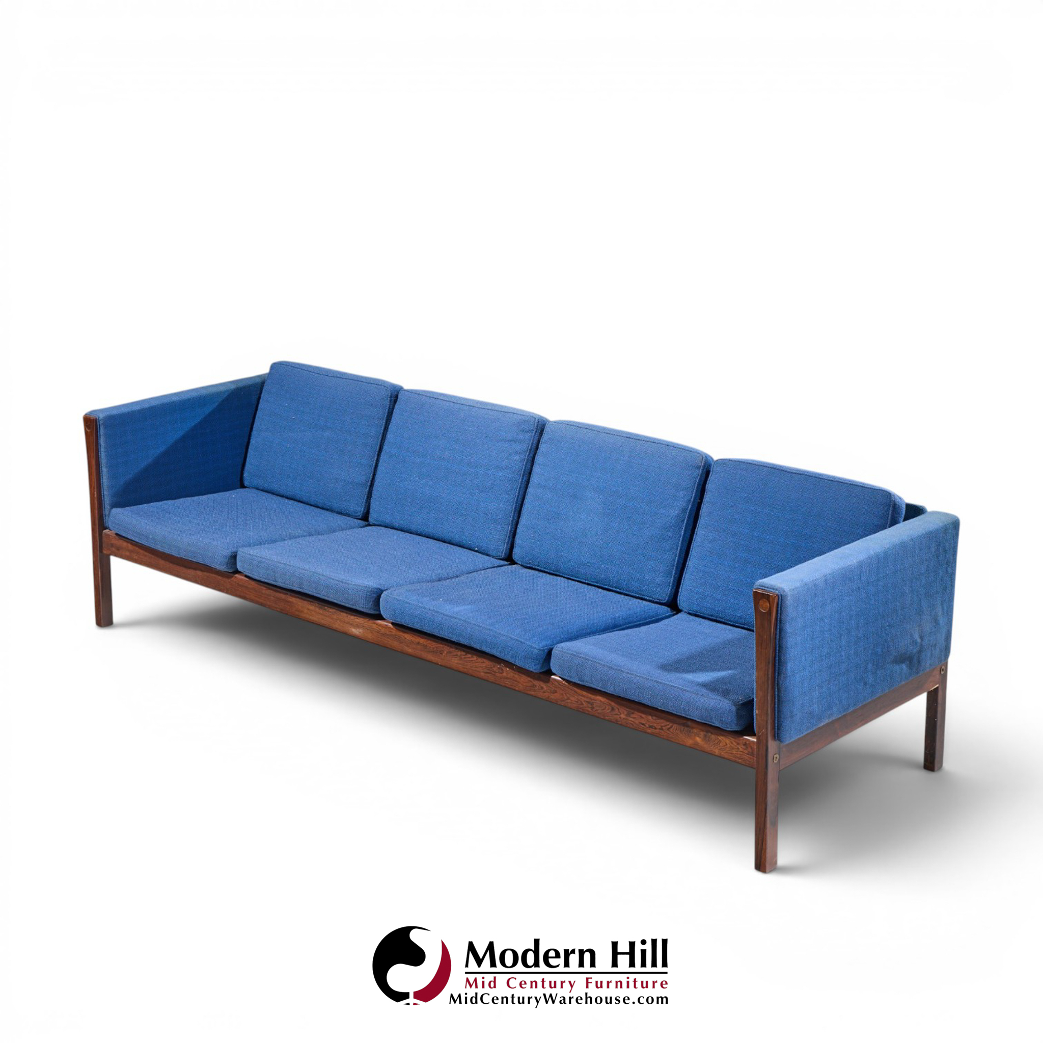 hans wegner for ap stolen ap62 mid century rosewood 4 seater sofa