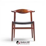 hans wegner for johannes hansen mid century danish cow horn dining chairs - set of 8