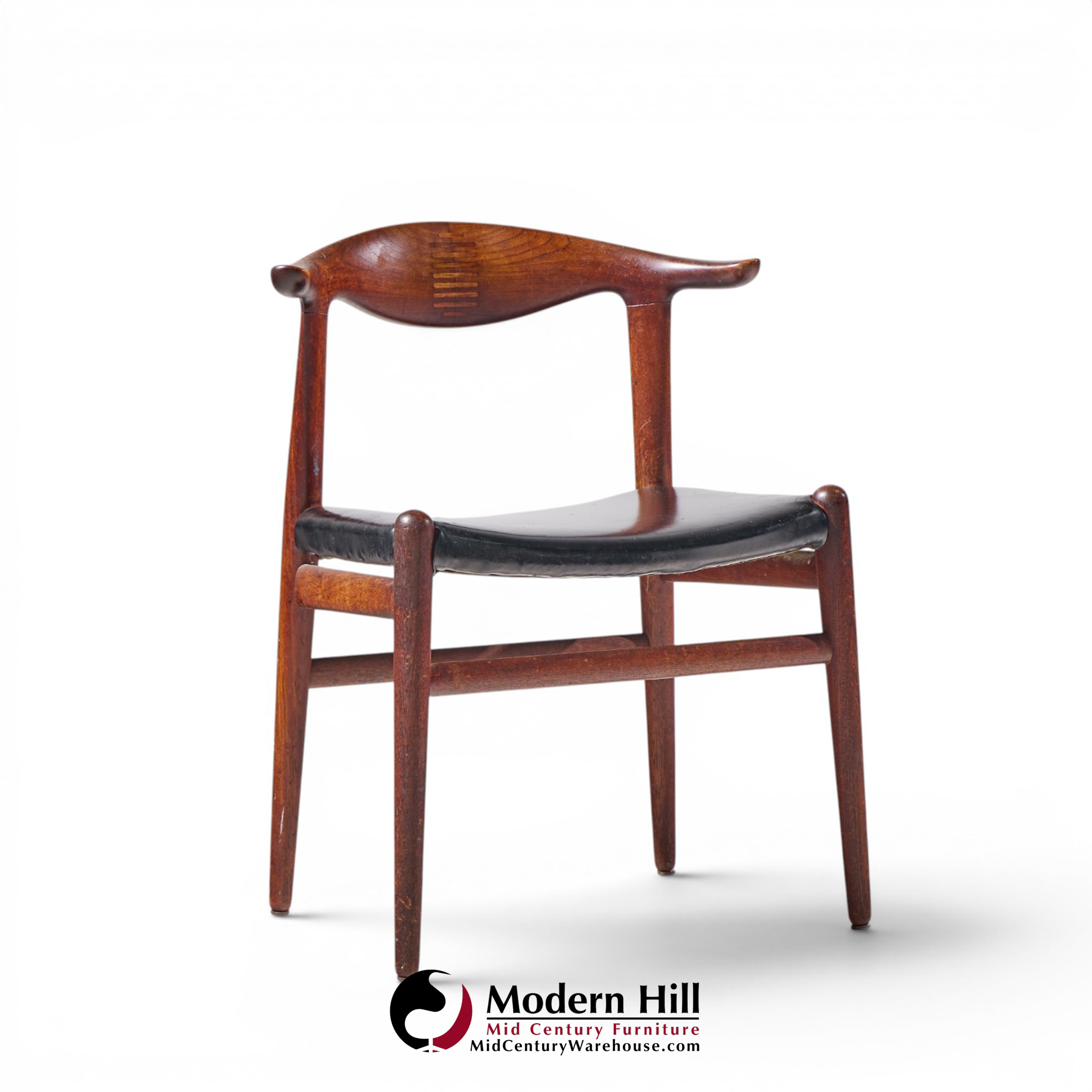 hans wegner for johannes hansen mid century danish cow horn dining chairs - set of 8
