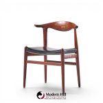 hans wegner for johannes hansen mid century danish cow horn dining chairs - set of 8