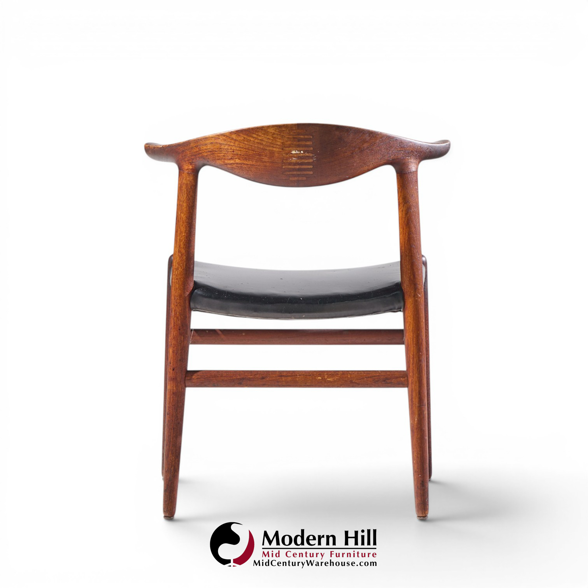 hans wegner for johannes hansen mid century danish cow horn dining chairs - set of 8