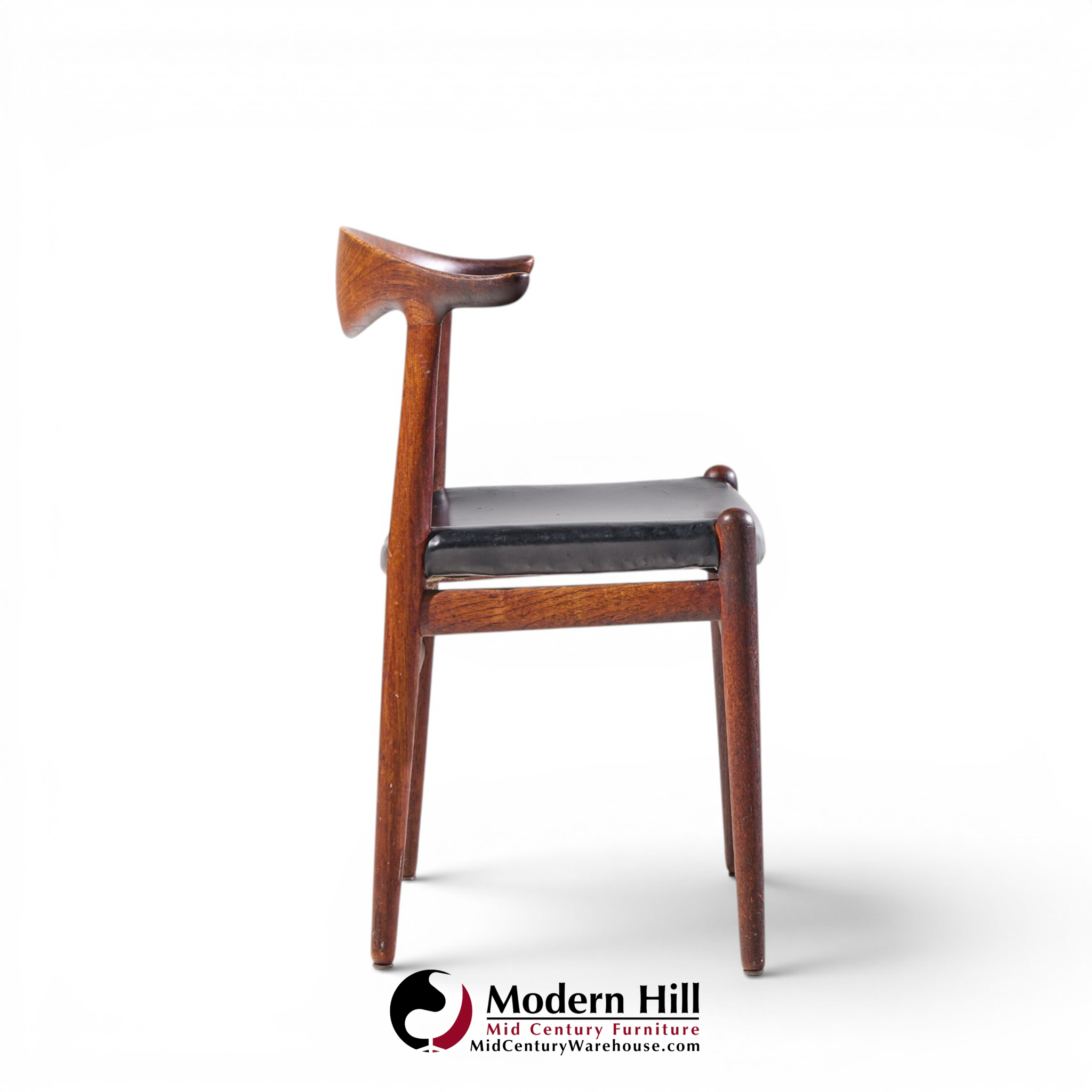 hans wegner for johannes hansen mid century danish cow horn dining chairs - set of 8