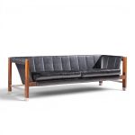 jack cartwright for founders mid century rosewood leather sling sofa