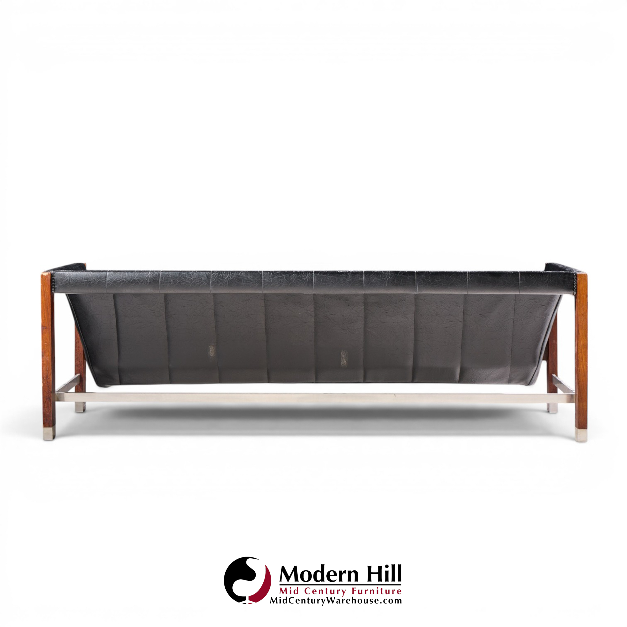 jack cartwright for founders mid century rosewood leather sling sofa