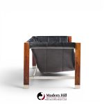 jack cartwright for founders mid century rosewood leather sling sofa