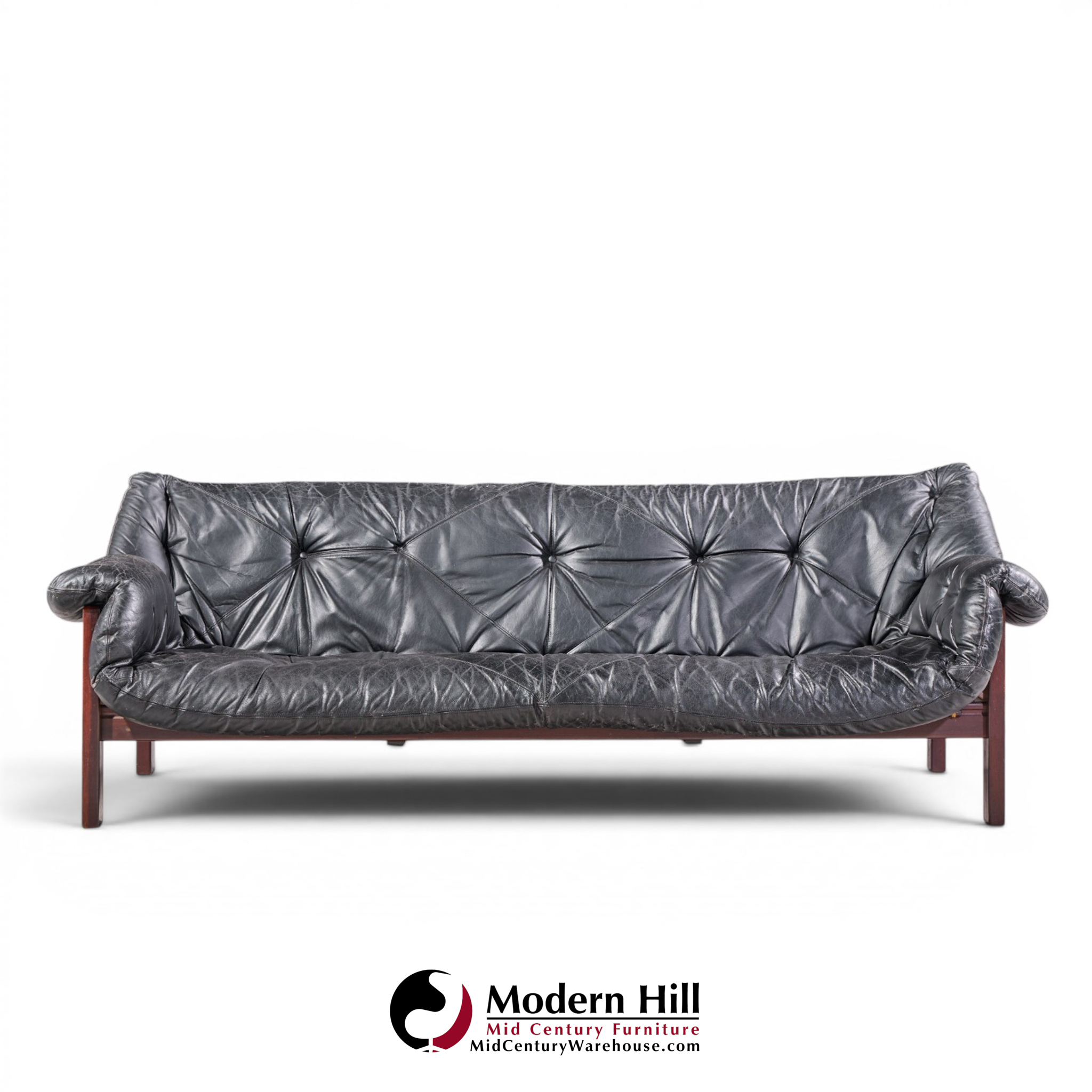 jean gillon for italma "amazonas" mid century brazilian rosewood sofa