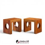 jens quistgaard mid century danish teak nesting tables - set of 6