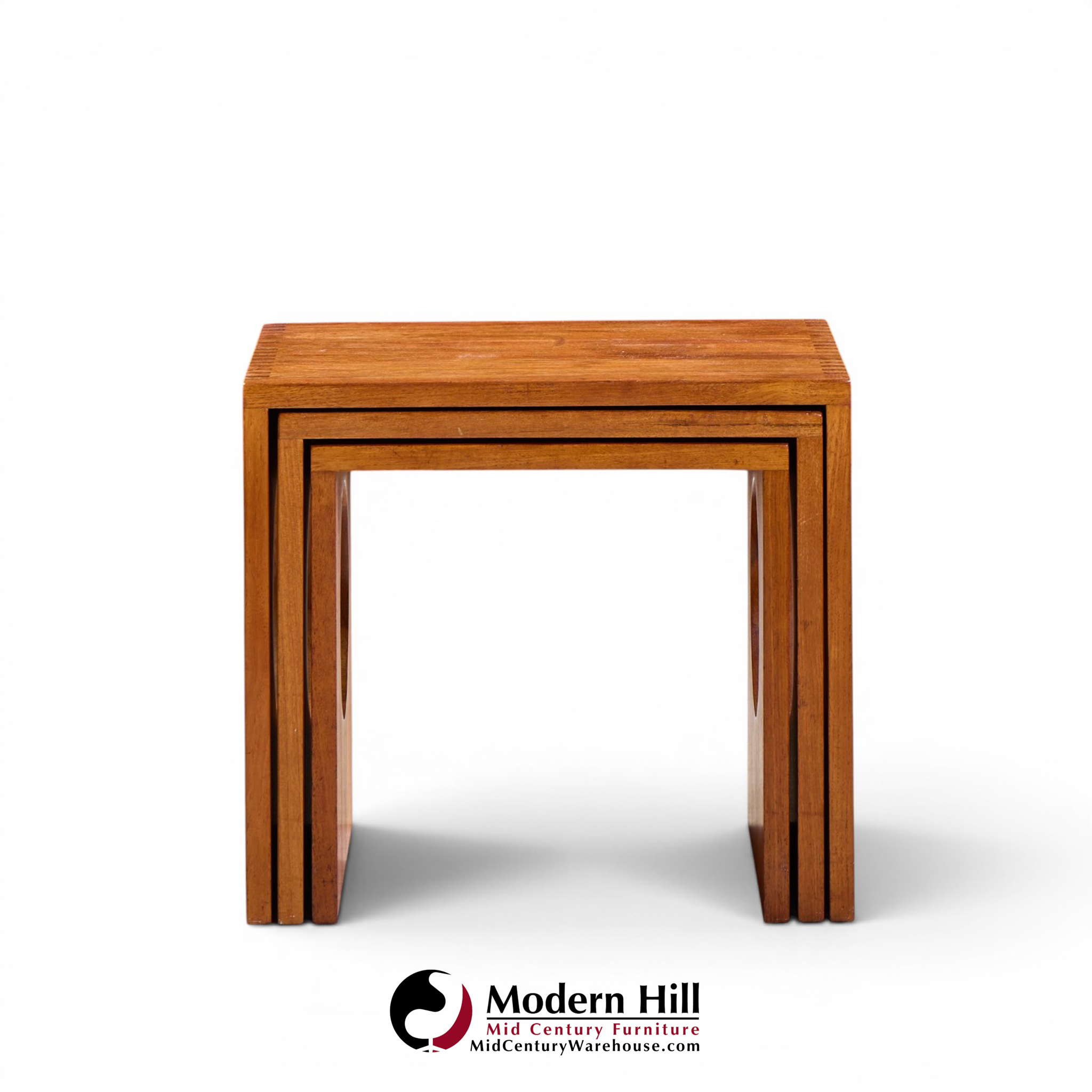 jens quistgaard mid century danish teak nesting tables - set of 6