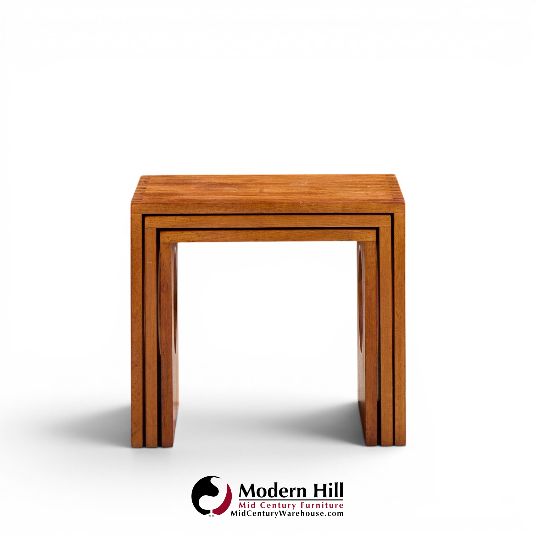 jens quistgaard mid century danish teak nesting tables - set of 6