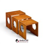 jens quistgaard mid century danish teak nesting tables - set of 3