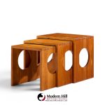 jens quistgaard mid century danish teak nesting tables - set of 3