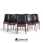 johannes andersen style mid century danish rosewood dining chairs - set of 8