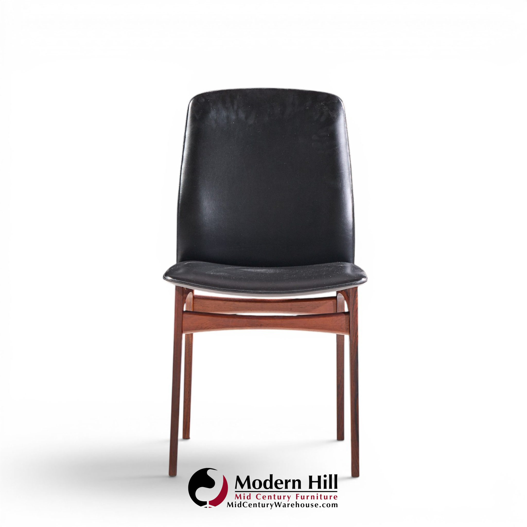 johannes andersen style mid century danish rosewood dining chairs - set of 8