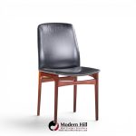 johannes andersen style mid century danish rosewood dining chairs - set of 8