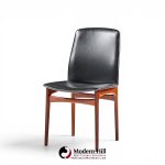 johannes andersen style mid century danish rosewood dining chairs - set of 8